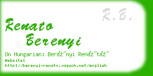 renato berenyi business card